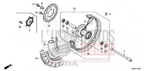 VORDERRAD (VT750CS/C2B/C2S/C) VT750C2SE de 2014